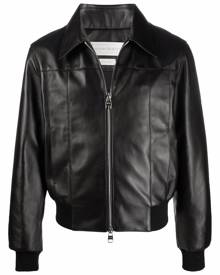 Alexander McQueen leather bomber jacket - Black