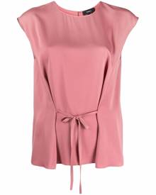 Theory front-tie sleeveless blouse - Pink