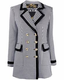 Versace Jeans Couture single-breasted gingham-check blazer - Black