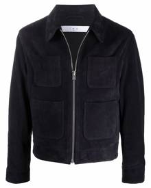 IRO suede-leather bomber jacket - Blue