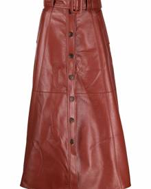 Materiel belted-waist midi skirt - Red
