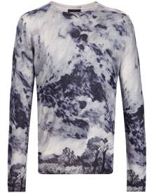 Emporio Armani tie dye-print cashmere sweatshirt - Purple