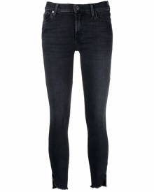 7 For All Mankind Women's Skinny with Zip Pebbled Washed Cord Charcoal AU8088-97 