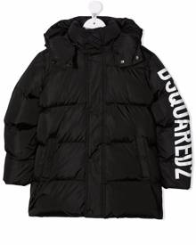 Dsquared2 Kids logo-print sleeve puffer jacket - Black