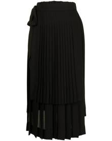 Simone Rocha pleated midi skirt - Black