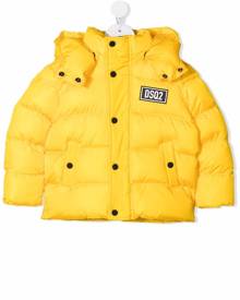 Dsquared2 Kids logo-print puffer jacket - Yellow