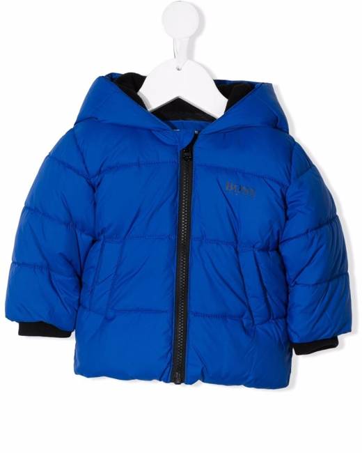 hugo boss puffer jacket blue