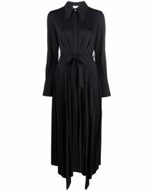 Patou pleated maxi shirt dress - Black