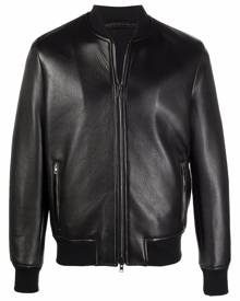 Salvatore Santoro zip-up leather bomber jacket - Black