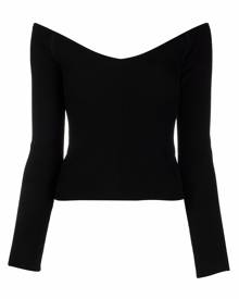 GAUGE81 ribbed-knit long sleeve top - Black