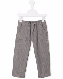 Bonpoint checked straight-leg trousers - White