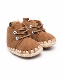 Mou Kids knitted border boots - Brown