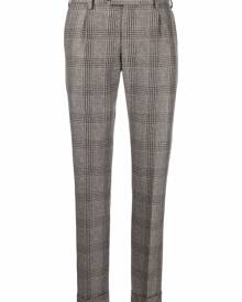 Barba checked slim-fit tailored trousers - Neutrals