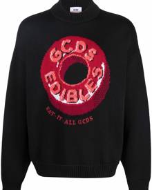 Gcds Candy-print roll neck pullover - Black