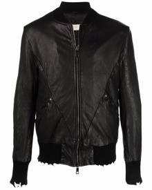 Giorgio Brato distressed leather jacket - Black