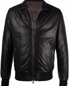 Barba zipped bomber jacket - Black