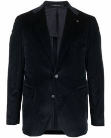 Tagliatore velvet tailored blazer - Blue