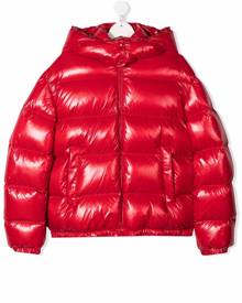 Moncler Enfant TEEN logo-print puffer jacket - Red