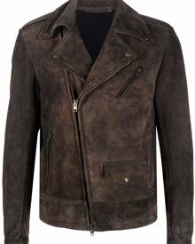 Salvatore Santoro sheepskin biker jacket - Brown