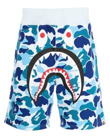 A BATHING APE® camouflage-print logo track pants - Blue
