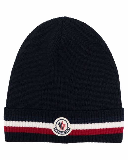 moncler white beanie hat