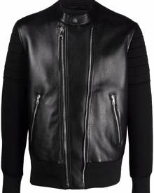 Neil Barrett leather bomber jacket - Black
