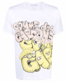 Comme Des Garçons Shirt Kaws print T-shirt - White