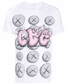 Comme Des Garçons Shirt Kaws-print T-shirt - White