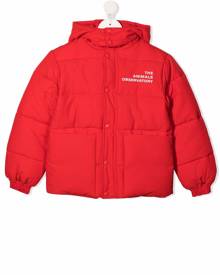 The Animals Observatory logo-print puffer jacket - Red