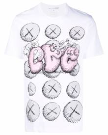 Comme Des Garçons Shirt graphic-print cotton T-shirt - White