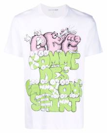 Comme Des Garçons Shirt graphic-print cotton T-shirt - White