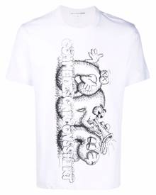 Comme Des Garçons Shirt graphic-print cotton T-shirt - White