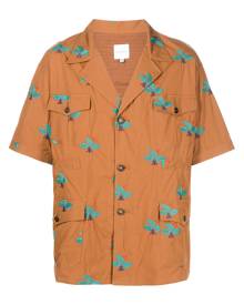 Sasquatchfabrix. Hiiragi embroidery safari shirt - Brown