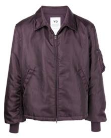 Y-3 classic-collar bomber jacket - Purple