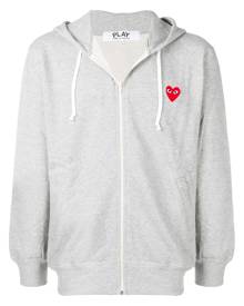 Comme Des Garçons Play zipped hooded jacket - Grey