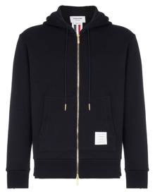 Thom Browne Center-Back Stripe Loopback Hoodie - Blue