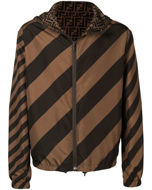 fendi reversible hooded printed quilted shell down jacket