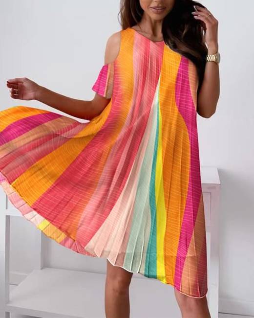 Urban Threads mini swing dress in swirl print