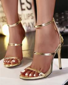chain bandage double tassel stiletto sandals