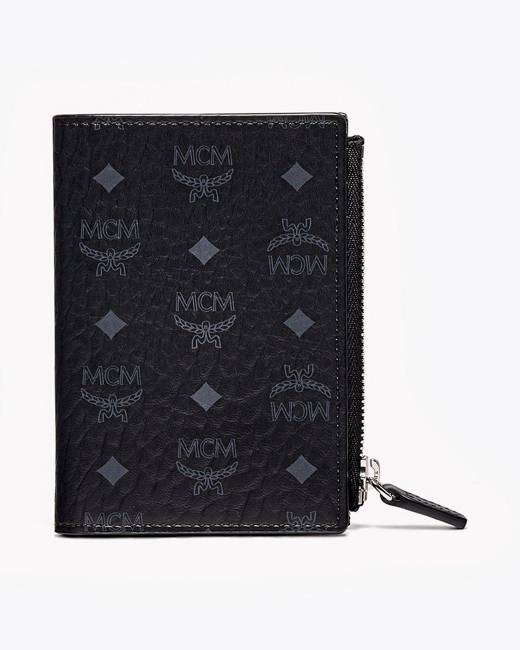 MCM Men's Bi-Fold Wallet MXSAAVI01C001 PVC Visetos Pattern (Cognac)  DH67601