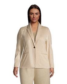 lands end Jacquard Sport Knit Blazer, Women, Size: 20-22 Plus, Tan, Spandex, by Lands' End