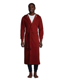 Red Triton belted striped cotton-blend velour robe, Derek Rose