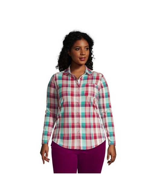 lands end women's plus size flannel shirts