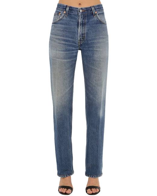 RE DONE LOOSE FIT DESTROYED DENIM JEANS RE DONE LOOSE FIT DESTROYED DENIM JEANS