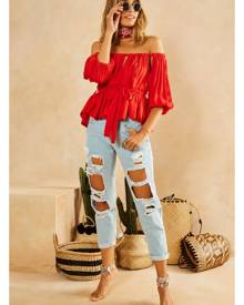 Fortunate One Cairo Crop Top Red