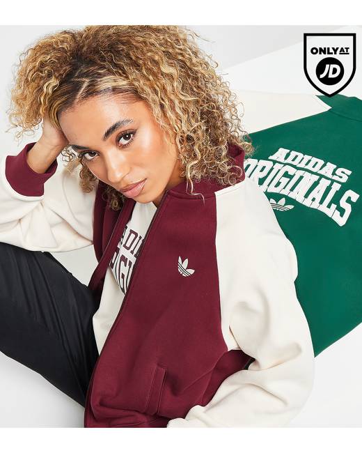 Adidas maroon & pink satin hot sale track jacket