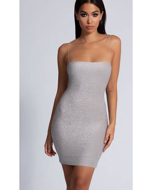 Jalia thin shop strap shimmer dress