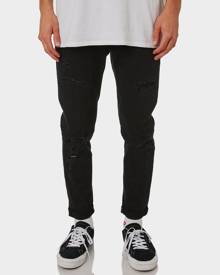 Abrand A Dropped Slim Turn Up Mens Jean Rogue Black