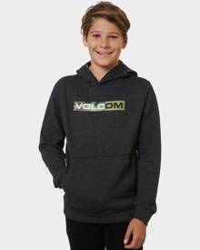 Volcom Boys Round One 3 Pull Over Fleece - Kids Heather Black