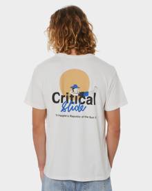 The Critical Slide Society Vacation Mens Ss Tee Vintage White The Critical Slide Society Vacation Mens Ss Tee Vintage White